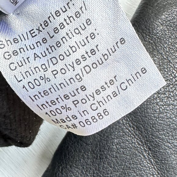 HUDSON'S BAY Gloves Genuine Leather Thinsulate Insulation Lining black gloves M - Picture 9 of 9